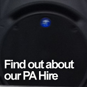Find out about our PA & Equipment hire